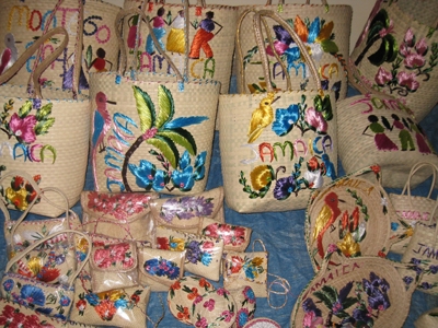 Jamaica straw baskets, Market Place, https://www.jamaica-reggae-music-vacation.com/Negril-Attractions.html